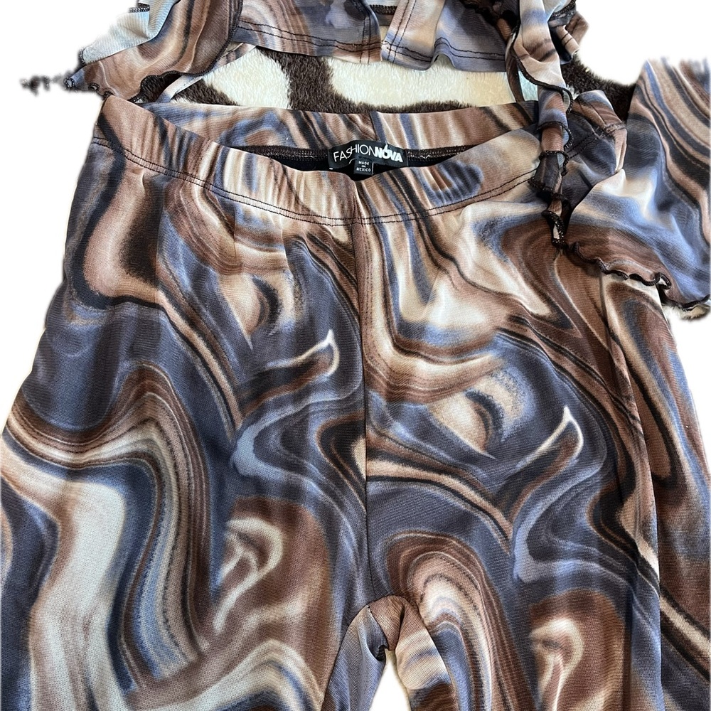 Fashion Nova Marble Swirl Pants